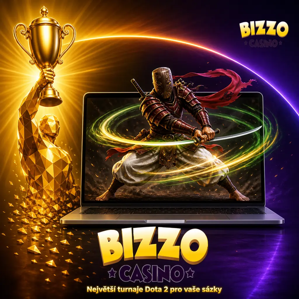 Kurzy na turnaje Dota 2 jako The International, BLAST Slam a ESL One pro sázení na Bizzo casino v roce 2026