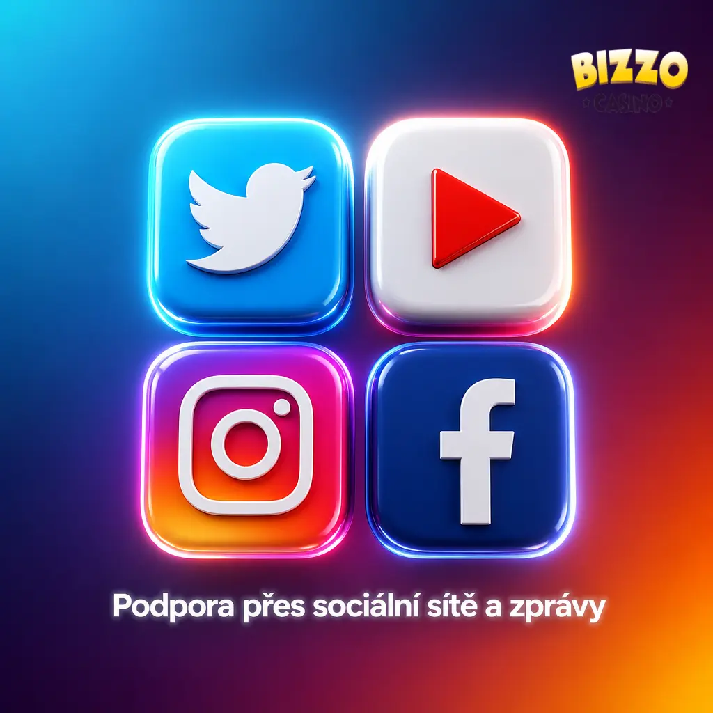 Podpora Bizzo casino přes sociální sítě a messenger aplikace – Facebook, Instagram a Telegram