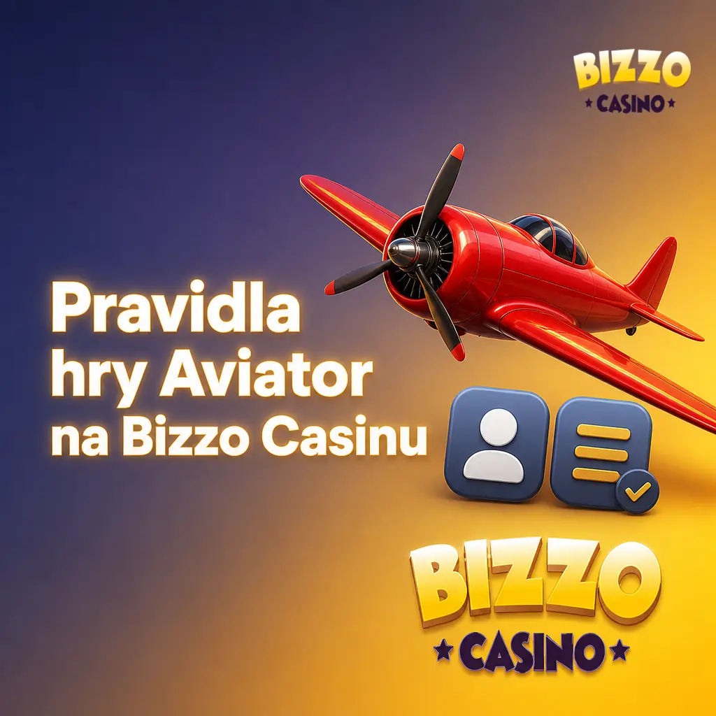 Pravidla hry Aviator na Bizzo Casinu: rostoucí násobitel, sázka před kolem a výběr výhry kliknutím na Cash Out.