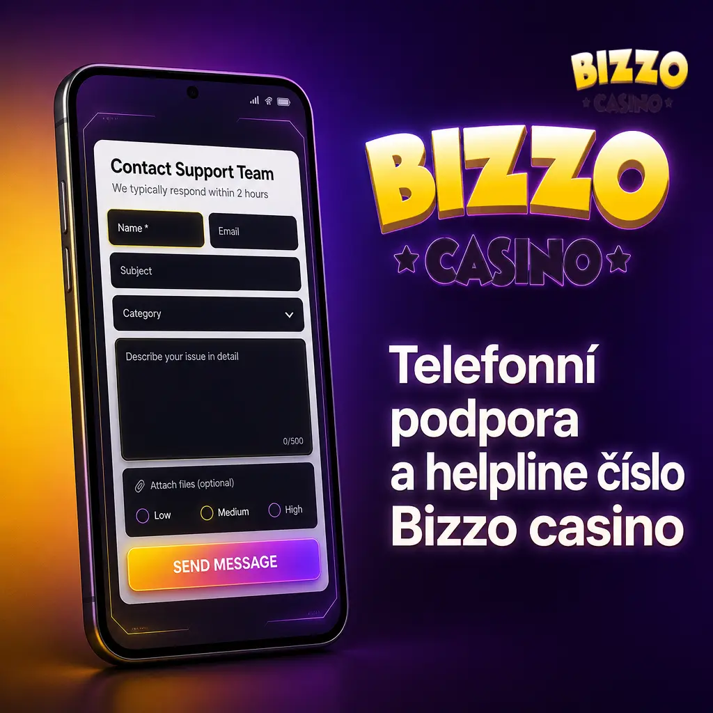 Telefonní podpora Bizzo casino: číslo helpline pro urgentní problémy s platbou, účtem a bezpečností