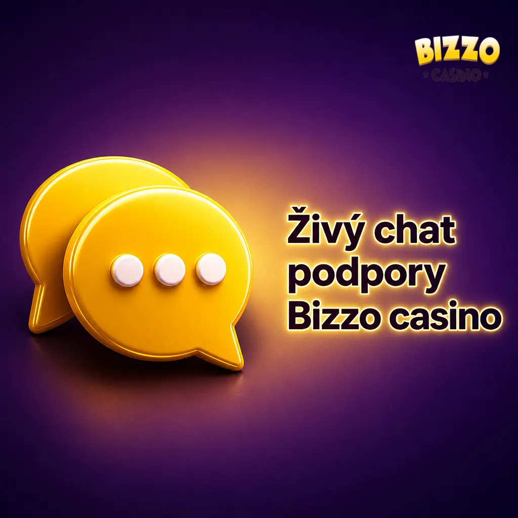 Ikona živého chatu podpory Bizzo casino v pravém dolním rohu webu pro rychlou pomoc nonstop
